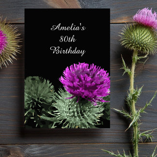 Scottish Thistle Birthdays Einladung