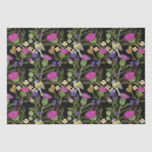 Scottish Thistle Cottagecore Pattern Seidenpapier