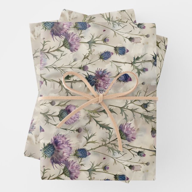 Scottish Thistle Design Geschenkpapier Set (Beispiel)