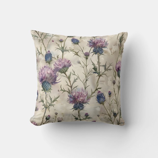 Scottish Thistle Design Kissen (Vorderseite)