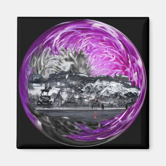Scottish Thistle & Edinburgh Castle Magnet