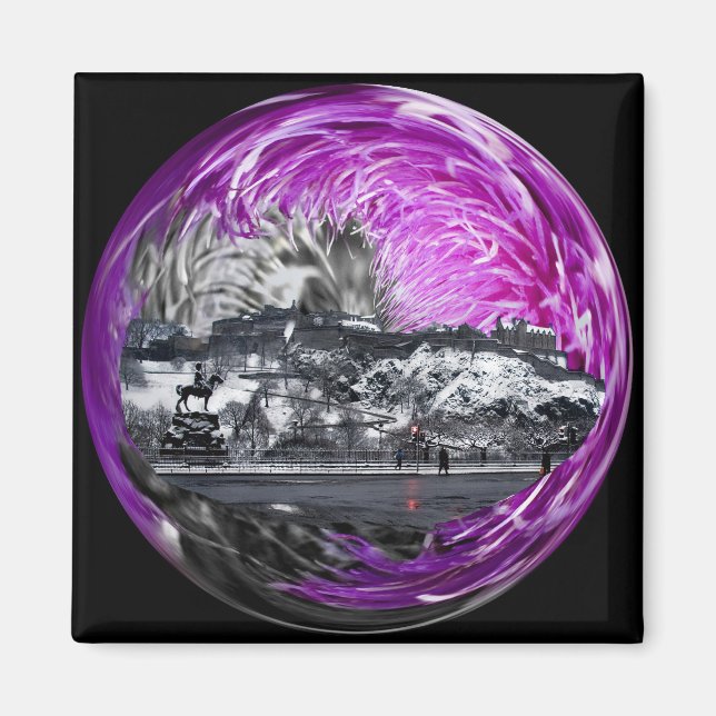 Scottish Thistle & Edinburgh Castle Magnet (Vorne)