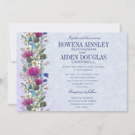 Scottish Thistle Floral Wedding Einladung