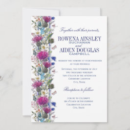 Scottish Thistle Floral Wedding Einladung