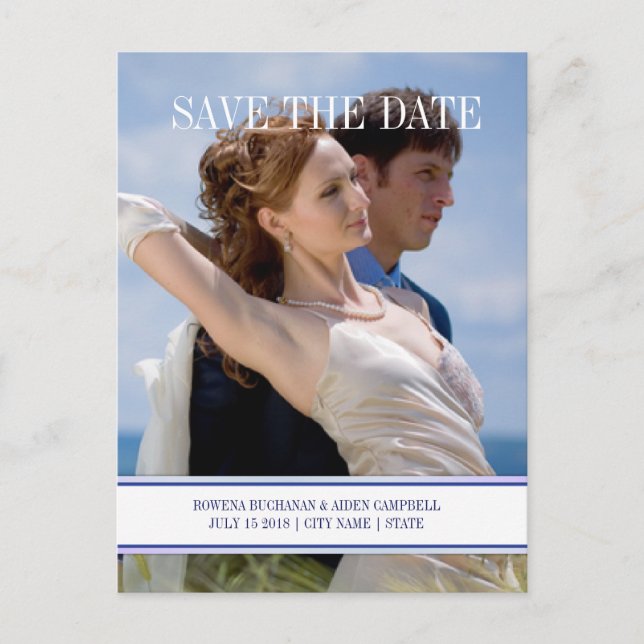 Scottish Thistle Floral Wedding - Save the Date Ankündigungspostkarte (Vorderseite)