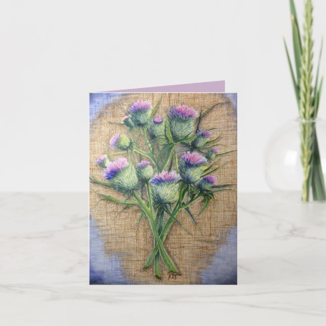 Scottish Thistle Karte (Vorderseite)