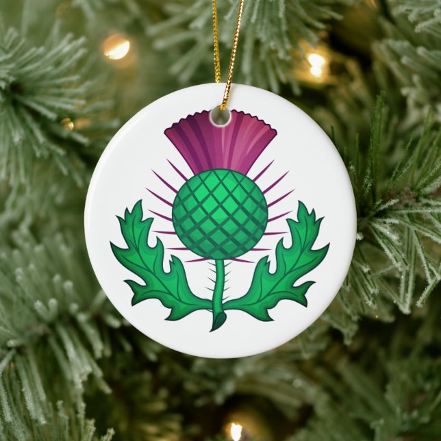 Scottish Thistle Keramik Ornament (Baum)