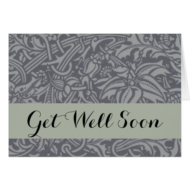 Scottish Thistle Knot William Morris Style (Vorderseite (Horizontal))