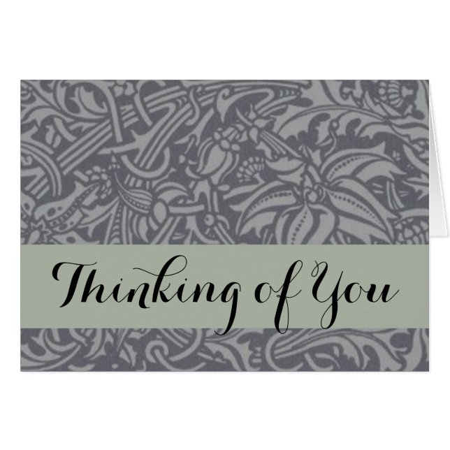 Scottish Thistle Knot William Morris Style (Vorderseite (Horizontal))