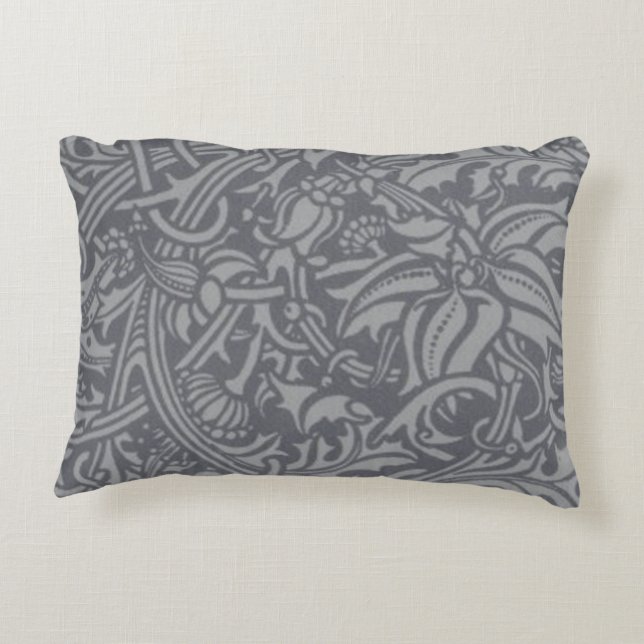 Scottish Thistle Knot William Morris Style Dekokissen (Rückseite)