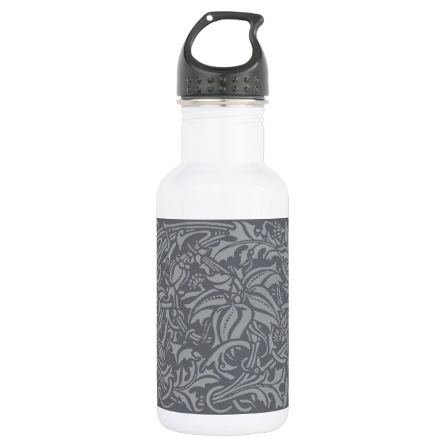 Scottish Thistle Knot William Morris Style Edelstahlflasche (Vorderseite)