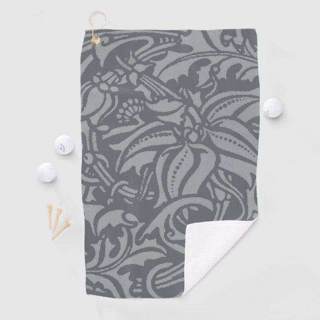 Scottish Thistle Knot William Morris Style Golfhandtuch (Insitu)