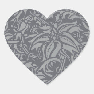 Scottish Thistle Knot William Morris Style Herz-Aufkleber