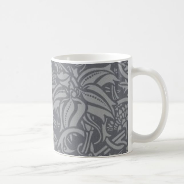 Scottish Thistle Knot William Morris Style Kaffeetasse (Rechts)