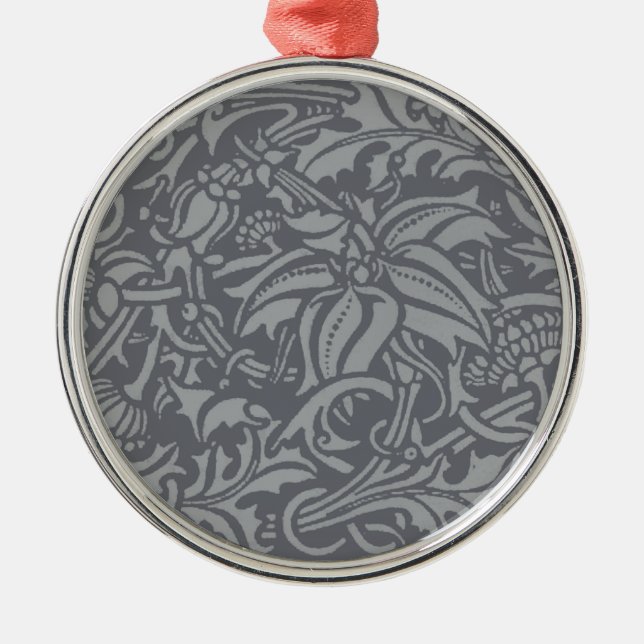 Scottish Thistle Knot William Morris Style Ornament Aus Metall (Vorne)