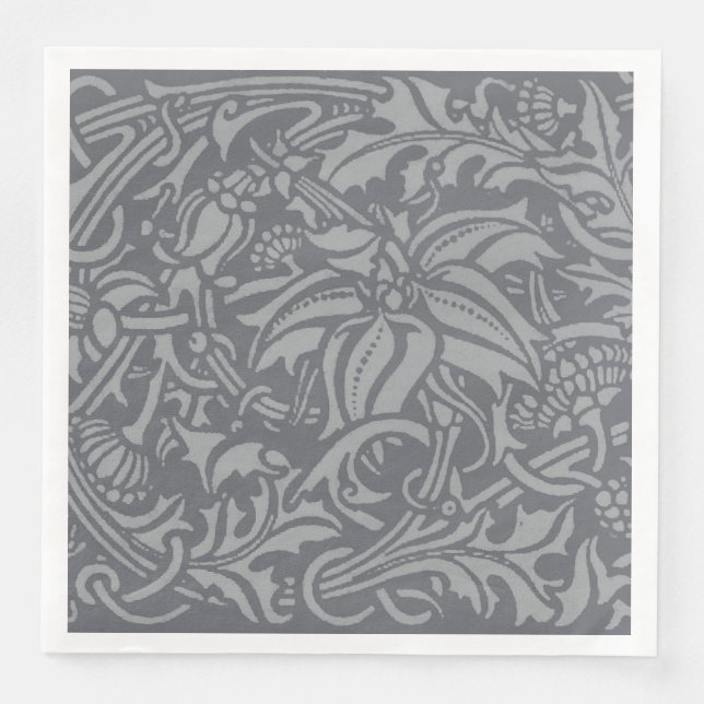 Scottish Thistle Knot William Morris Style Serviette (Vorderseite)