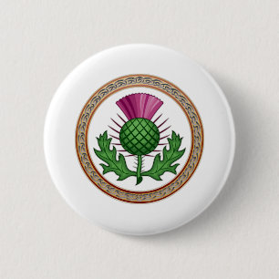 Scottish Thistle Symbol Abzeichen Button