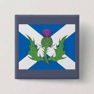 Scottish Thistle und Salreifen Button