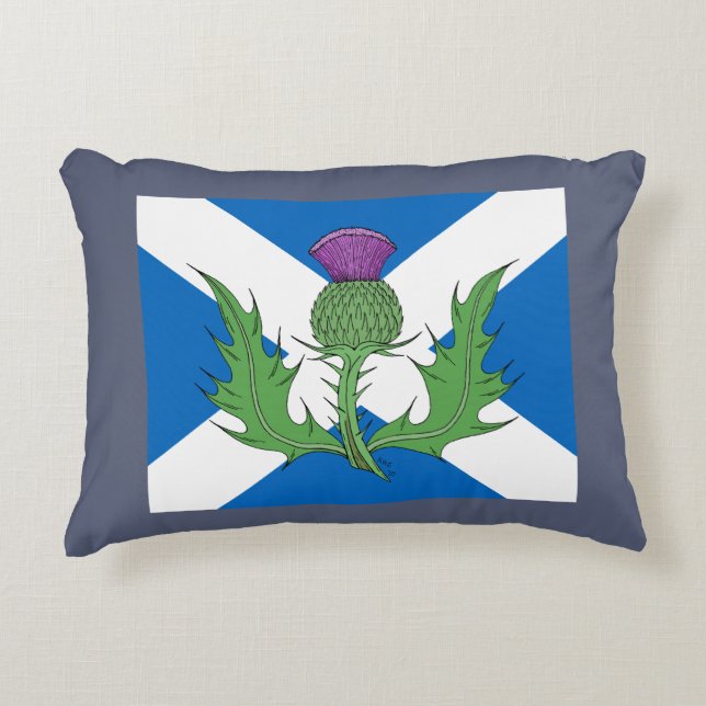 Scottish Thistle und Salreifen Dekokissen (Vorderseite)