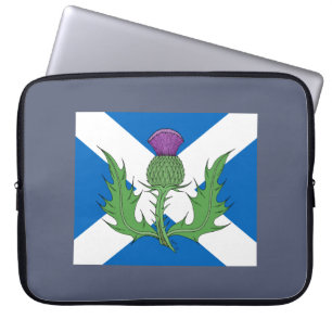 Scottish Thistle und Salreifen Laptopschutzhülle