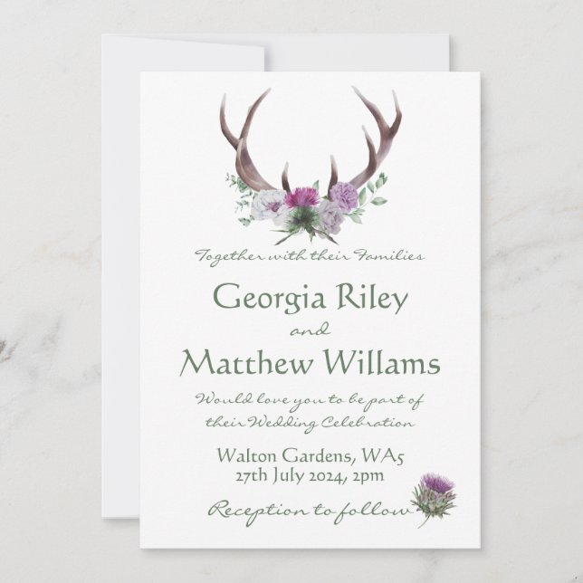 Scottish Tweed Invitation Einladung (Vorderseite)