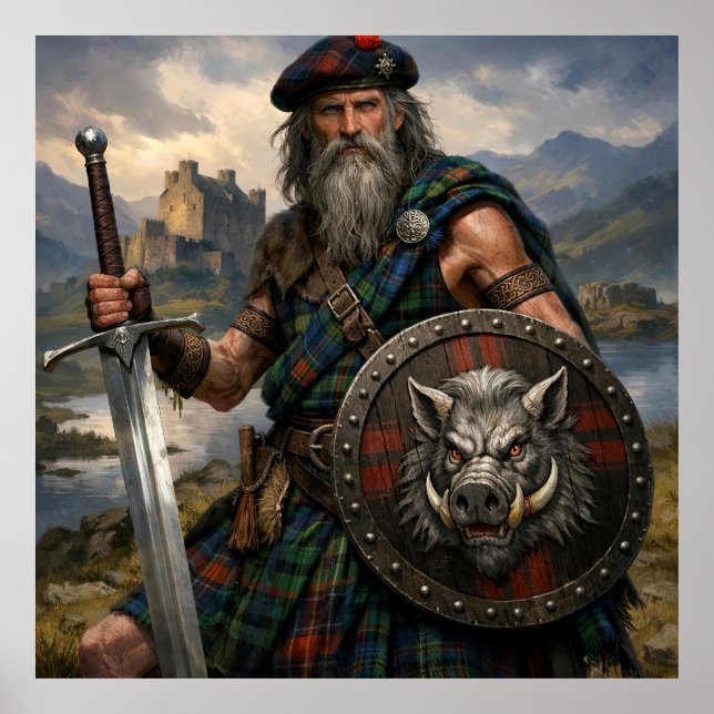 Scottish Warrior Poster (Vorne)