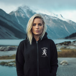 Scottish Zip Hoodie, Rampant Lion, Scottish Gifts Hoodie