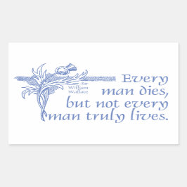 Scottish Zitat, Sir William Wallace, Thistle Rechteckiger Aufkleber