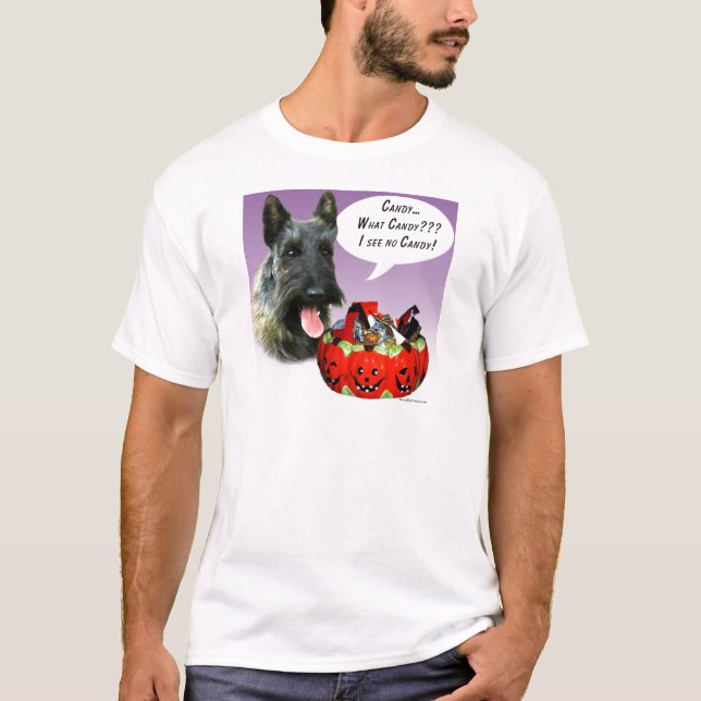 ScottishTerrier Halloween Candy T-Shirt (Vorderseite)