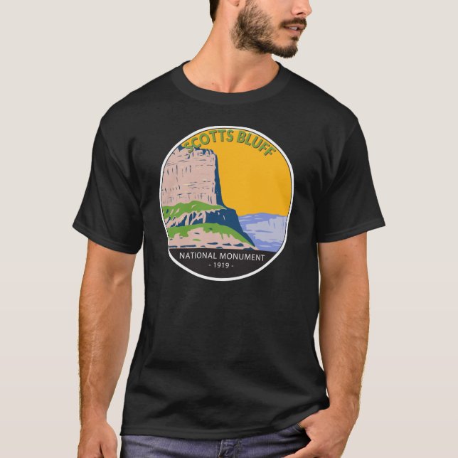 Scotts Bluff National Monument Nebraska Vintag T-Shirt (Vorderseite)