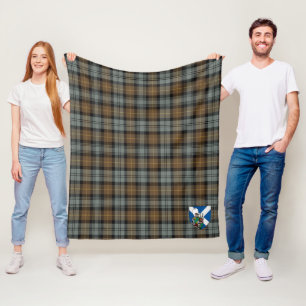 Scotts Gordon Weathered Tartan Kariert Fleecedecke