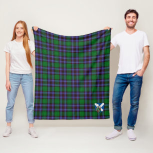 Scotts Hunter von Peeblesshire Tartan Kariert Fleecedecke