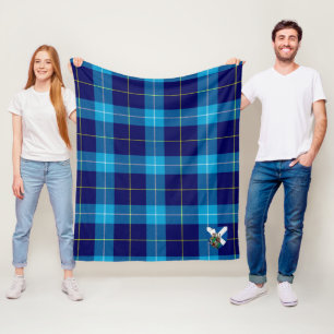 Scotts McKerrell Blue Tartan Kariert Fleecedecke