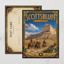 Scottsbluff Nebraska Vintage Art Deco Goldenes Zei