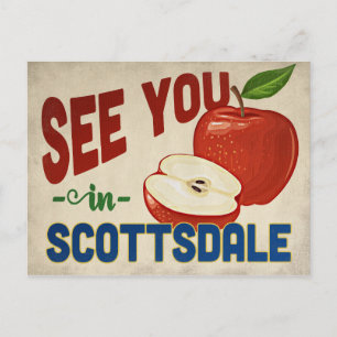 Scottsdale Arizona Apfel - Vintage Reise Postkarte