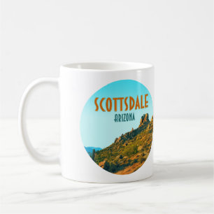 Scottsdale Arizona Cactus and Mountain Vintag Kaffeetasse