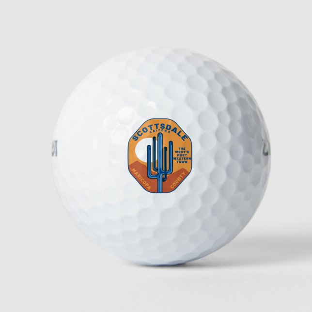 Scottsdale Arizona Cactus Mountains Golfball (Vorderseite)