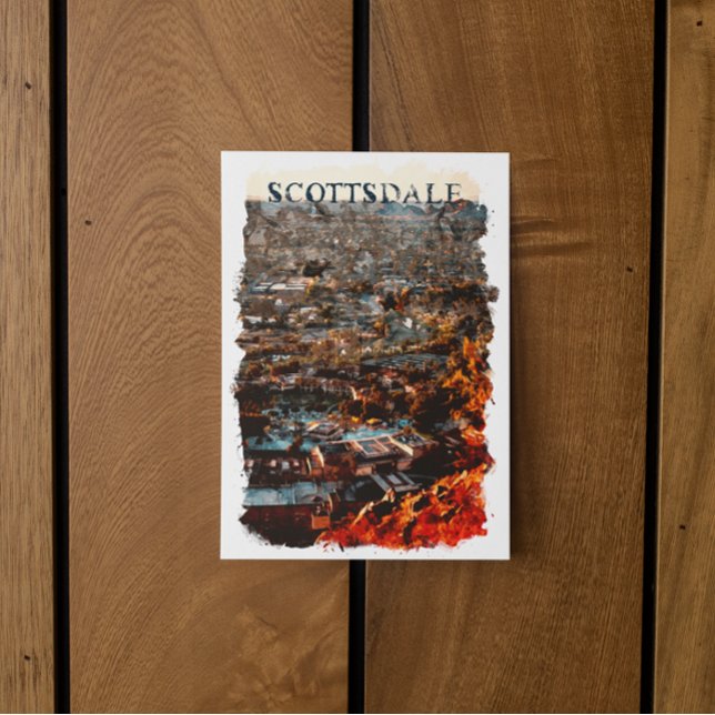 Scottsdale Arizona City View Postkarte (scottsdale arizona postcard)