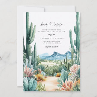 Scottsdale Arizona Desert Cactus Wedding Einladung