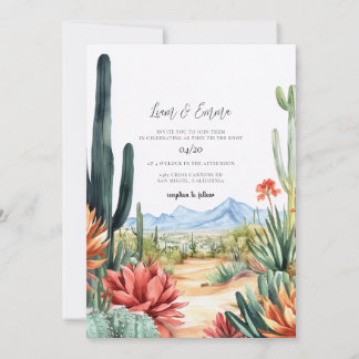 Scottsdale Arizona Desert Wedding Invitation Einladung