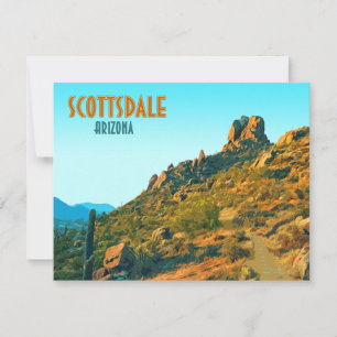 Scottsdale Arizona Kaktus und Berg Flachkarte
