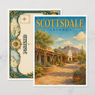 Scottsdale Arizona Old Town GeoSaga Postkarte