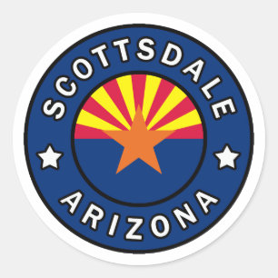 Scottsdale Arizona Runder Aufkleber