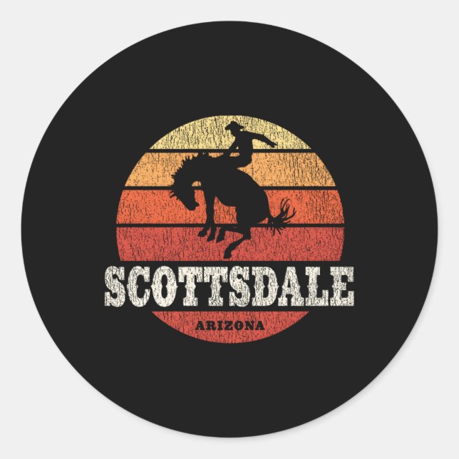 Scottsdale Az Country Western Runder Aufkleber (Vorderseite)