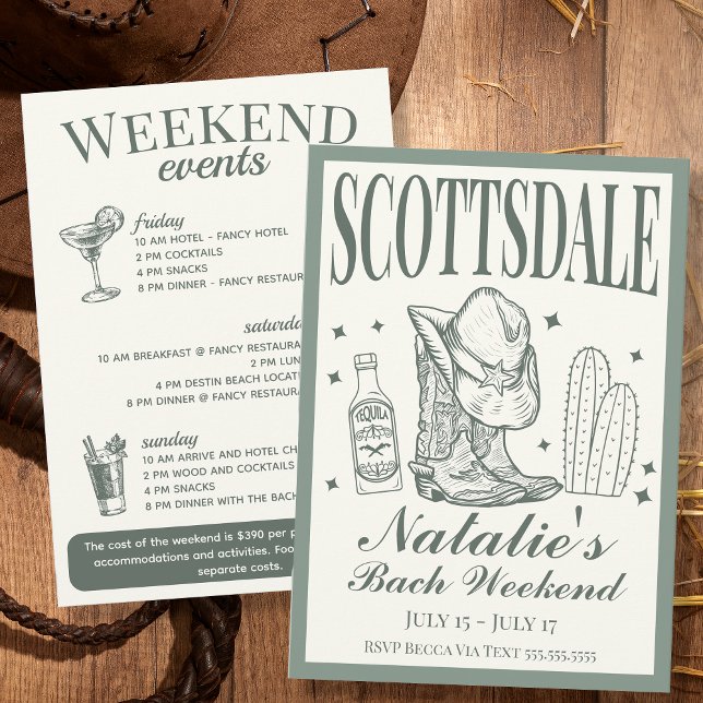 Scottsdale Bachelorette Social Cocktail Tour Einladung (Von Creator hochgeladen)