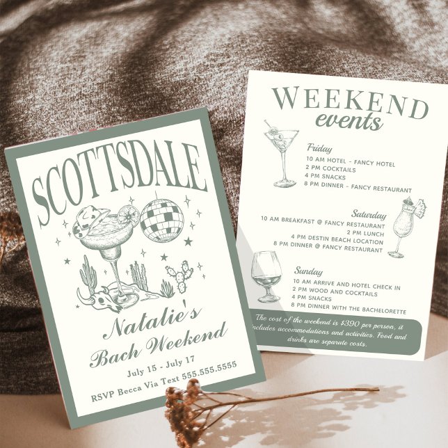 Scottsdale Bachelorette Social Cocktail Tour Einladung (Von Creator hochgeladen)