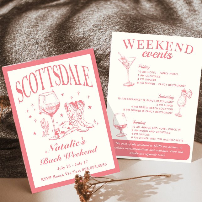 Scottsdale Bachelorette Social Cocktail Tour Einladung (Von Creator hochgeladen)