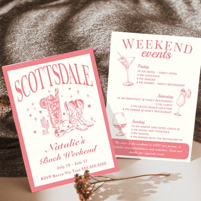 Scottsdale Bachelorette Social Cocktail Tour Einladung (Von Creator hochgeladen)