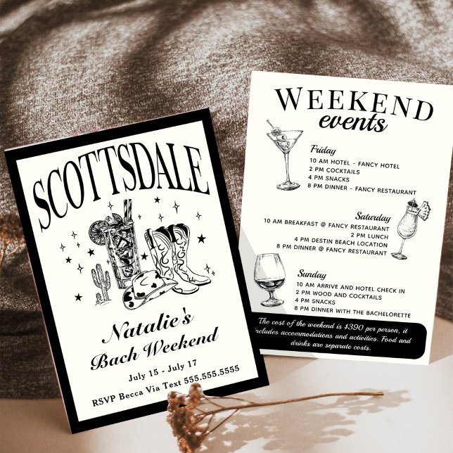 Scottsdale Bachelorette Social Cocktail Tour Einladung (Von Creator hochgeladen)