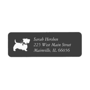 Scotty Dog Baby Shower Puppy Scottish Terrier Gray